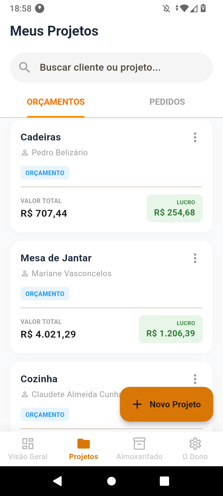 Pipeline de Projetos